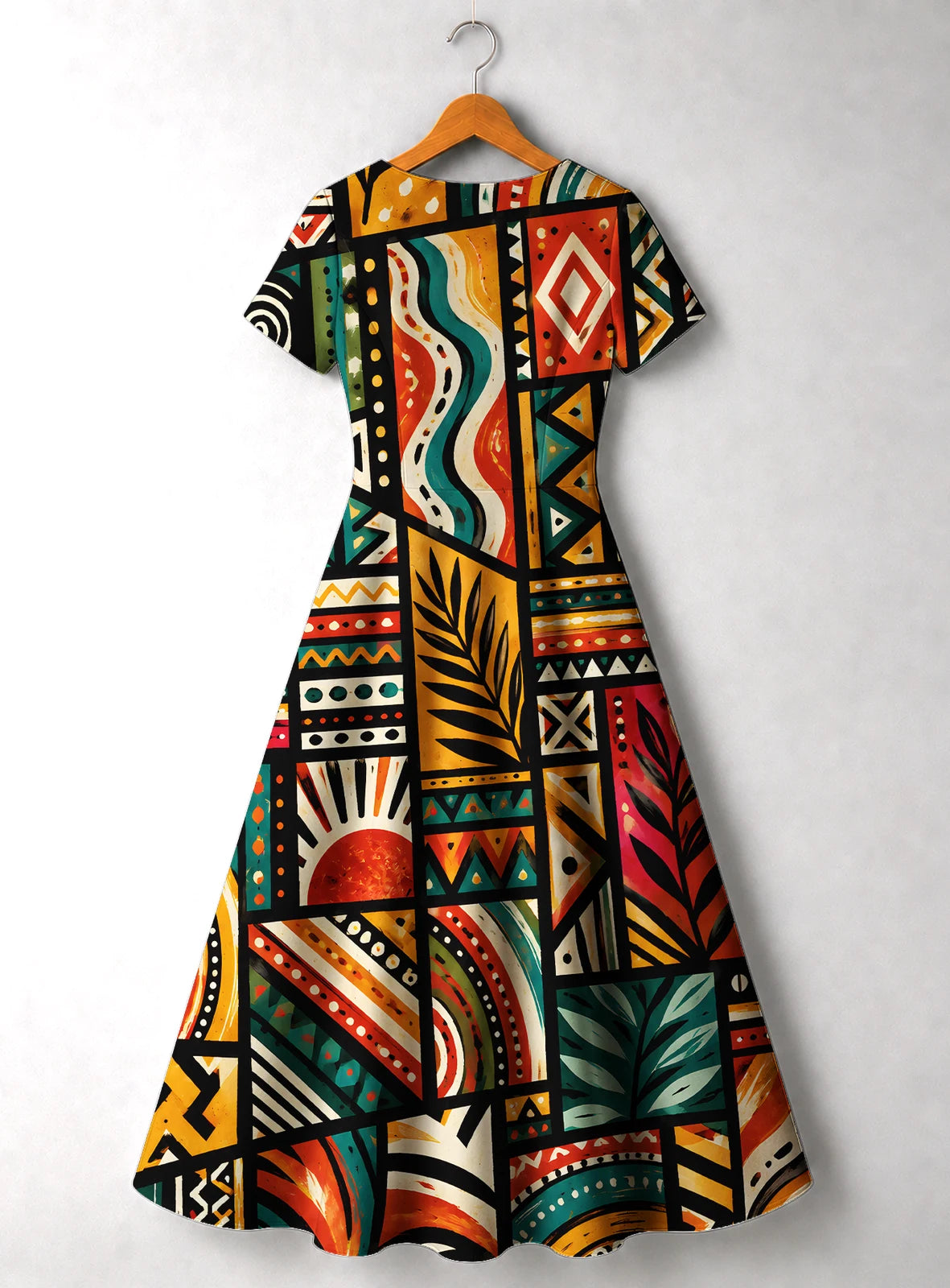 "Weusi" V Neck Midi Dress Promo