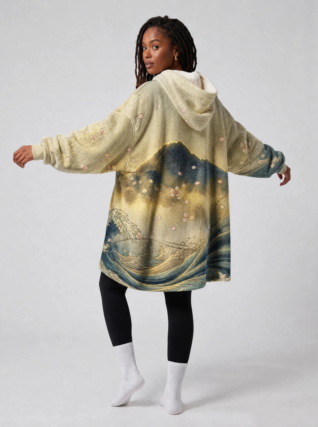 "Wimbi" Blanket Hoodie — front