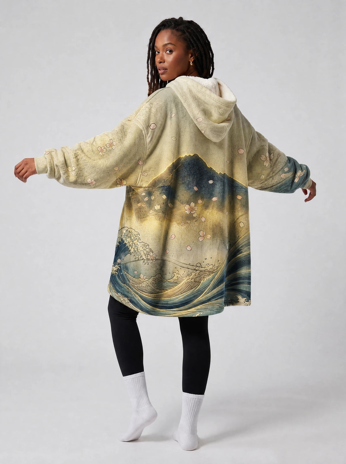 "Wimbi" Blanket Hoodie — front