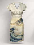 "Wimbi" Cap Sleeve Midi Dress Promo