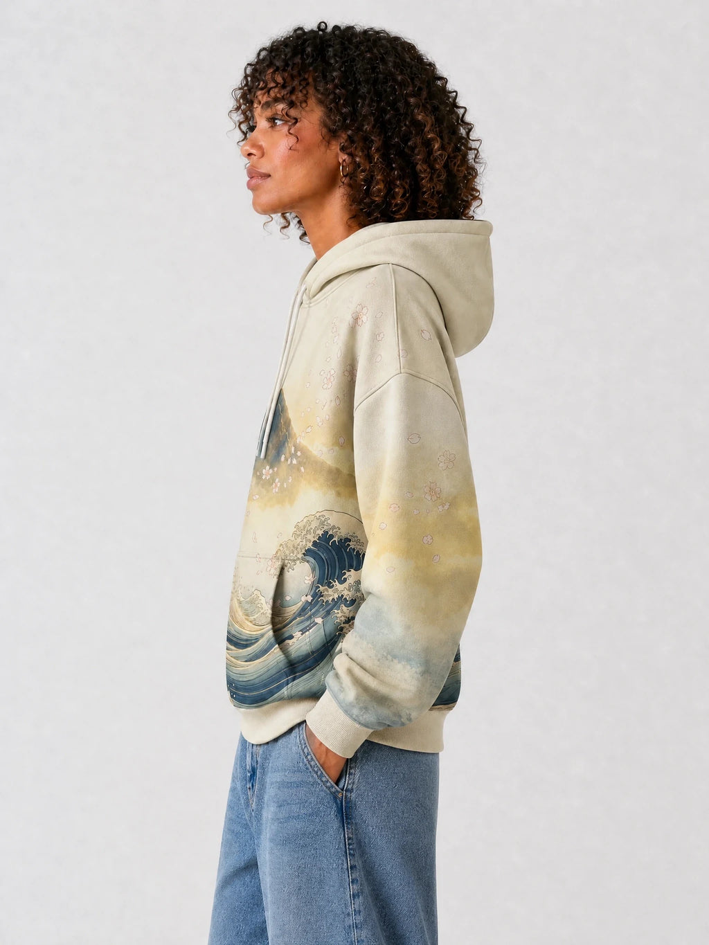 "Wimbi" Hoodie — side view on model
