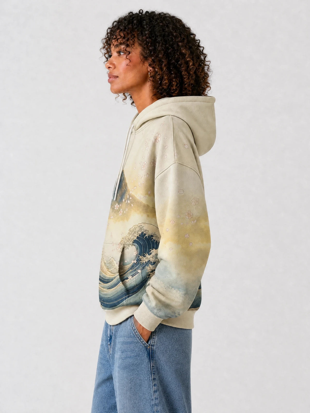 "Wimbi" Hoodie — side view on model