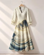 "Wimbi" Long Puff Sleeve Dress