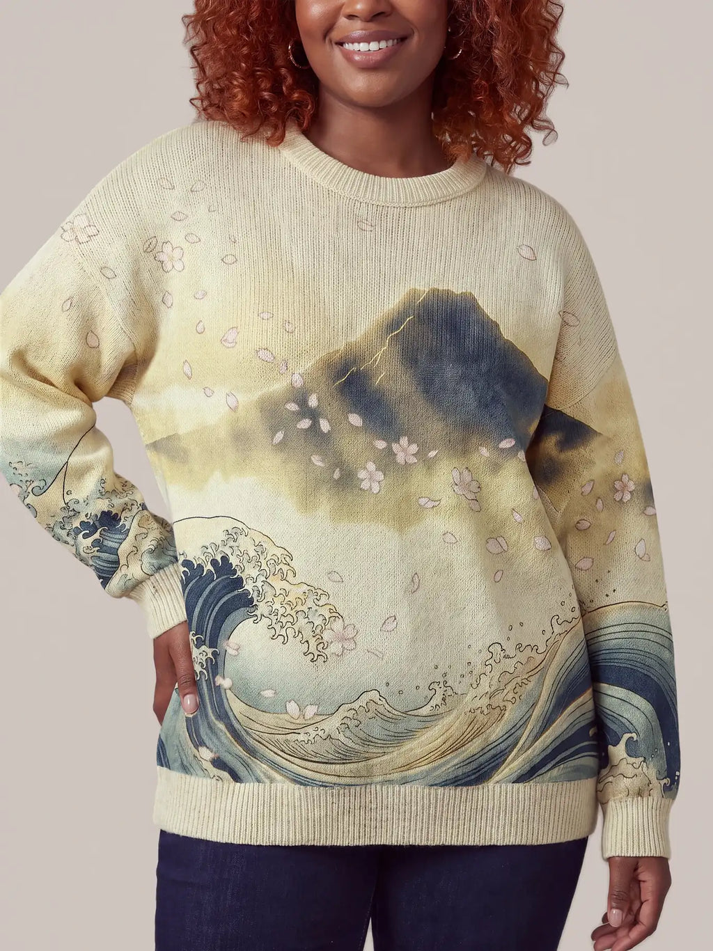 "Wimbi" Sweatshirt — styled view on model