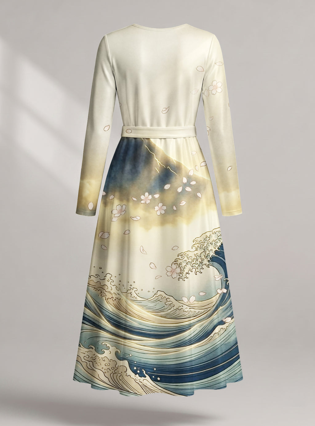 "Wimbi" Viscose Midi Dress — back view