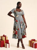 "Wingu" Sweetheart Midi Dress