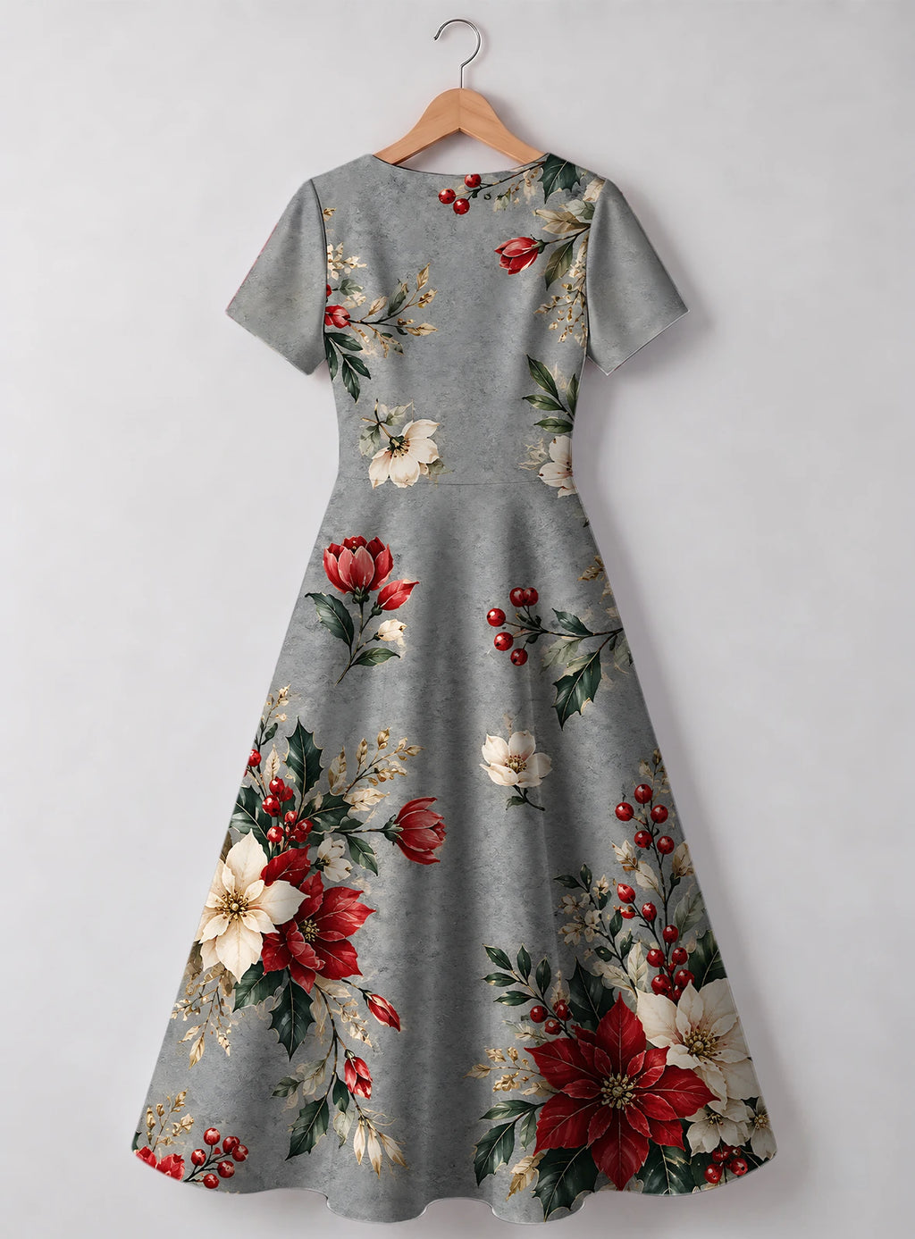 "Wingu" Sweetheart Midi Dress — back flat