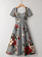 "Wingu" Sweetheart Midi Dress — front flat
