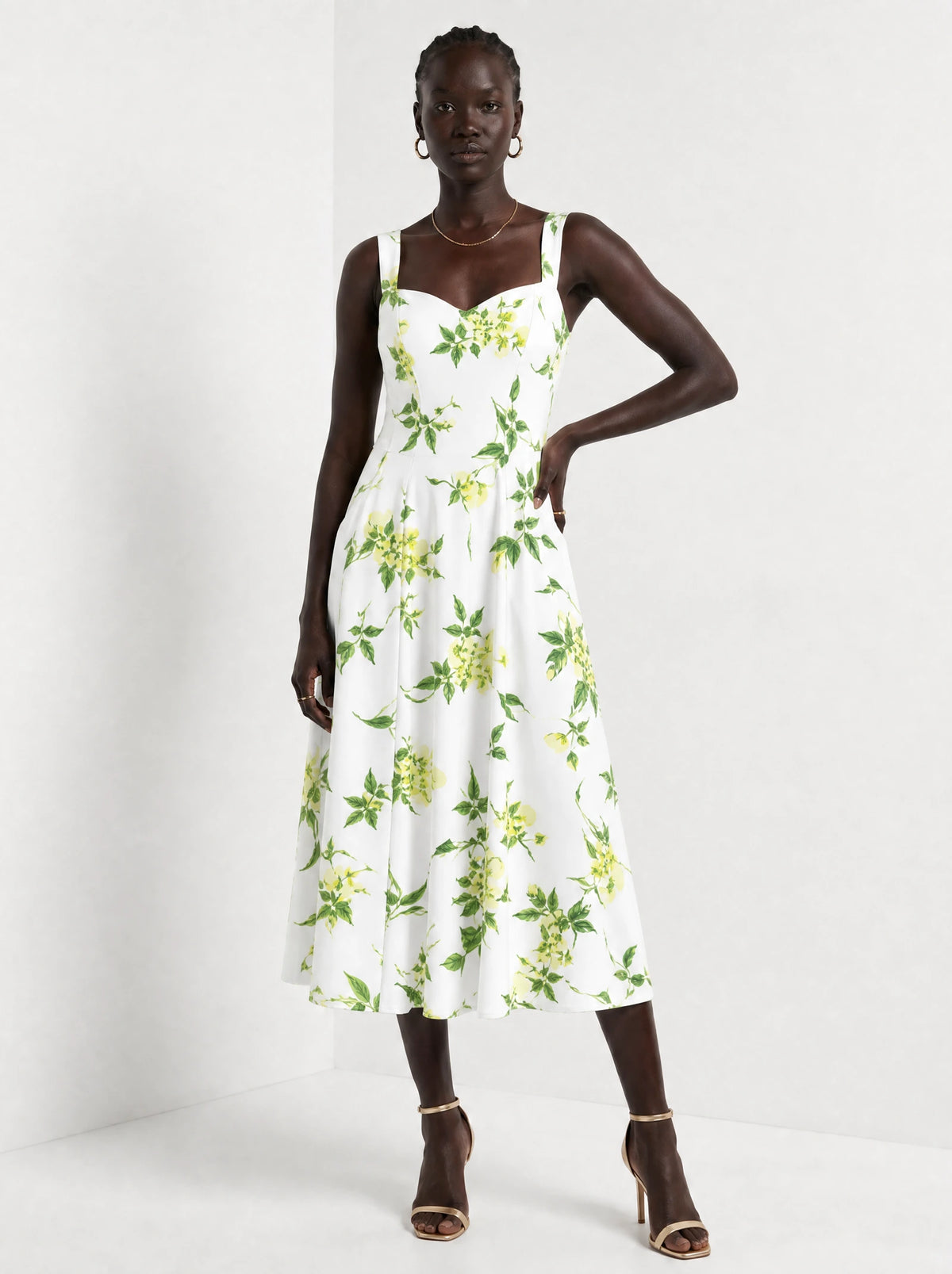 "Yasmini" Corset Dress — front view on model
