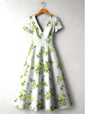 "Yasmini" Short Sleeve Maxi Dress