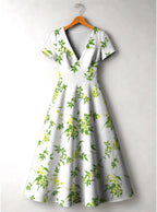"Yasmini" Short Sleeve Maxi Dress