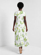 "Yasmini" Short Sleeve Maxi Dress — side
