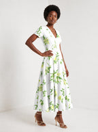 "Yasmini" Short Sleeve Maxi Dress — full body