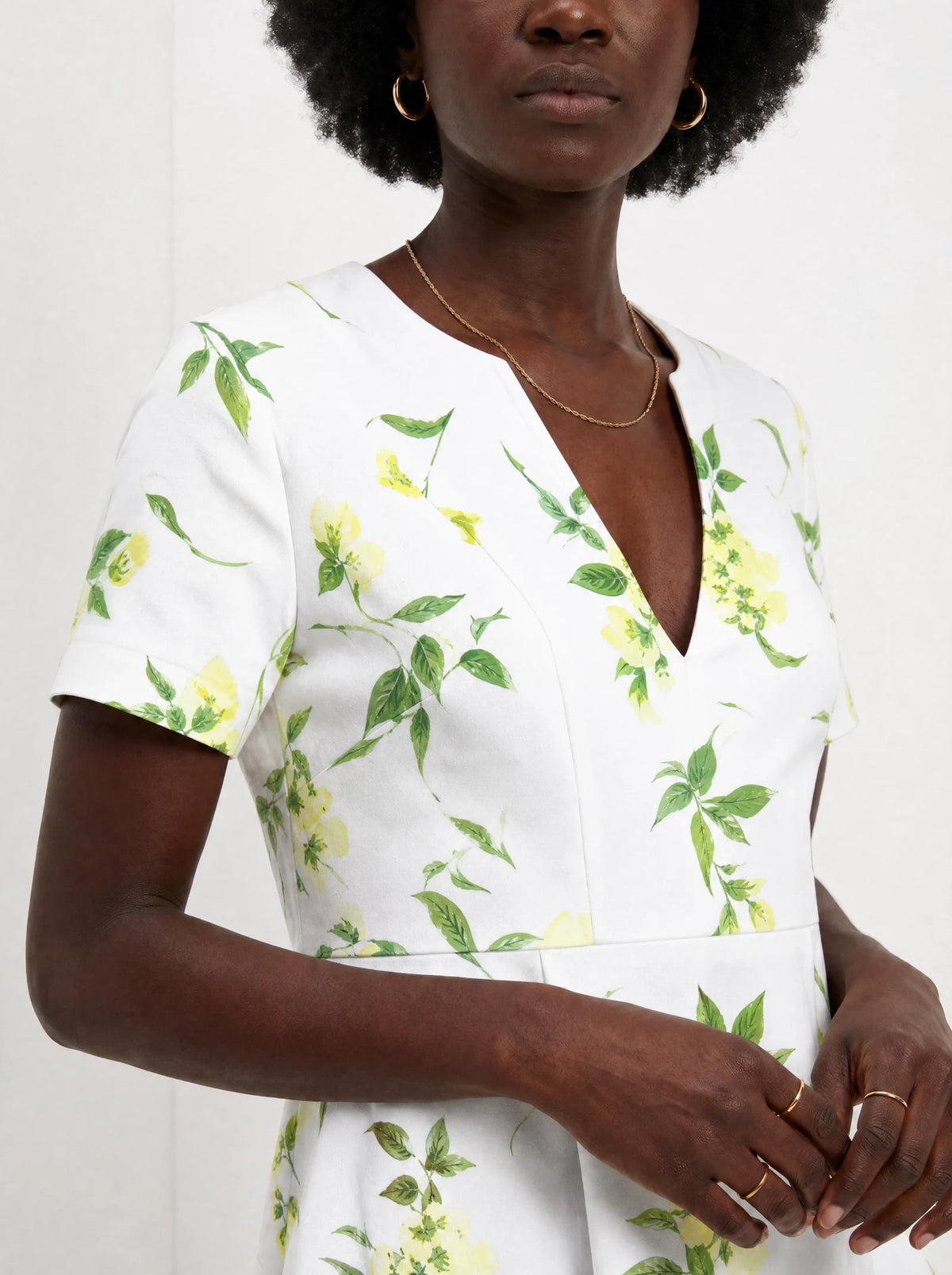 "Yasmini" Short Sleeve Maxi Dress — on model