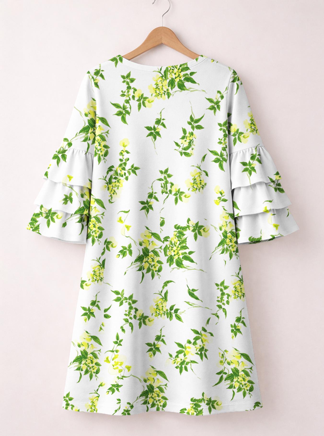 "Yasmini" Stacked Ruffle Sleeve Dress