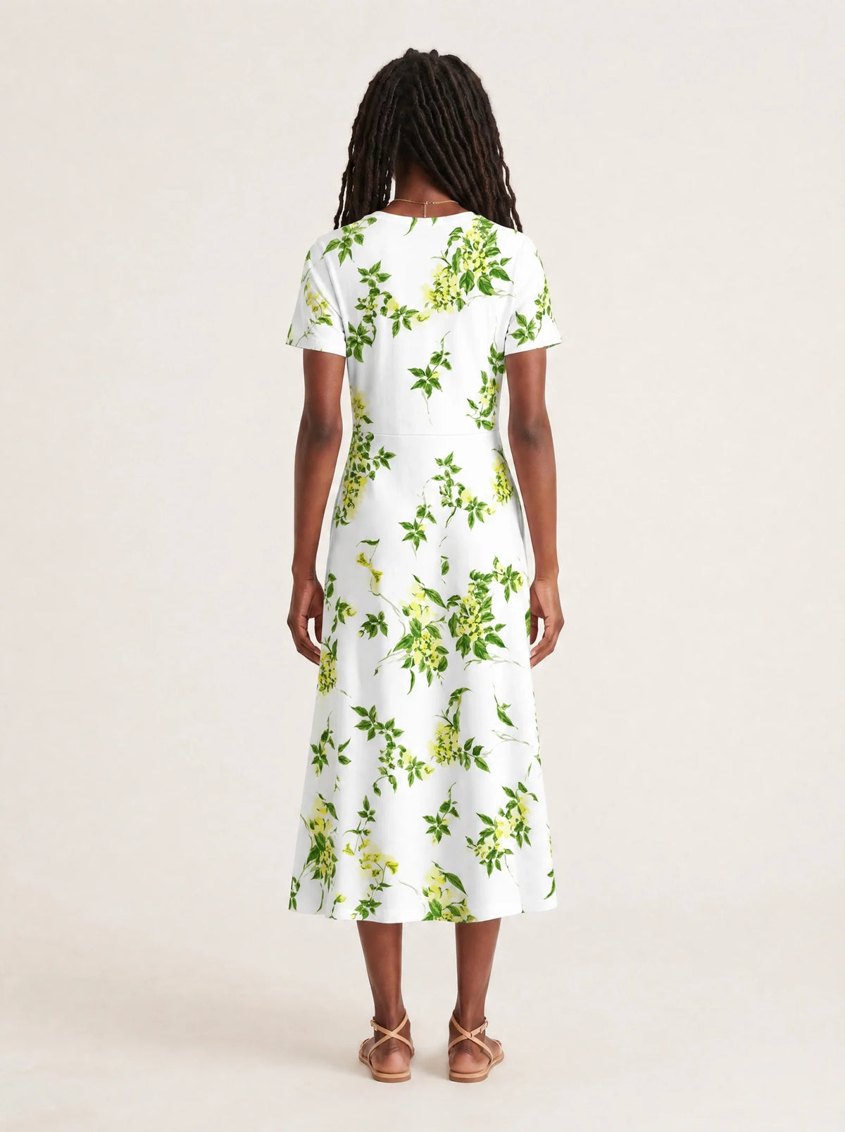 "Yasmini" V Neck Midi Dress 2