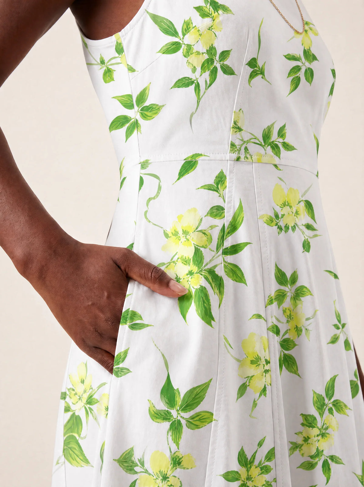 "Yasmini" V Neck Midi Dress — back