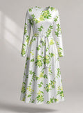 "Yasmini" Long Sleeve Midaxi Dress