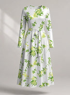 "Yasmini" Long Sleeve Midaxi Dress