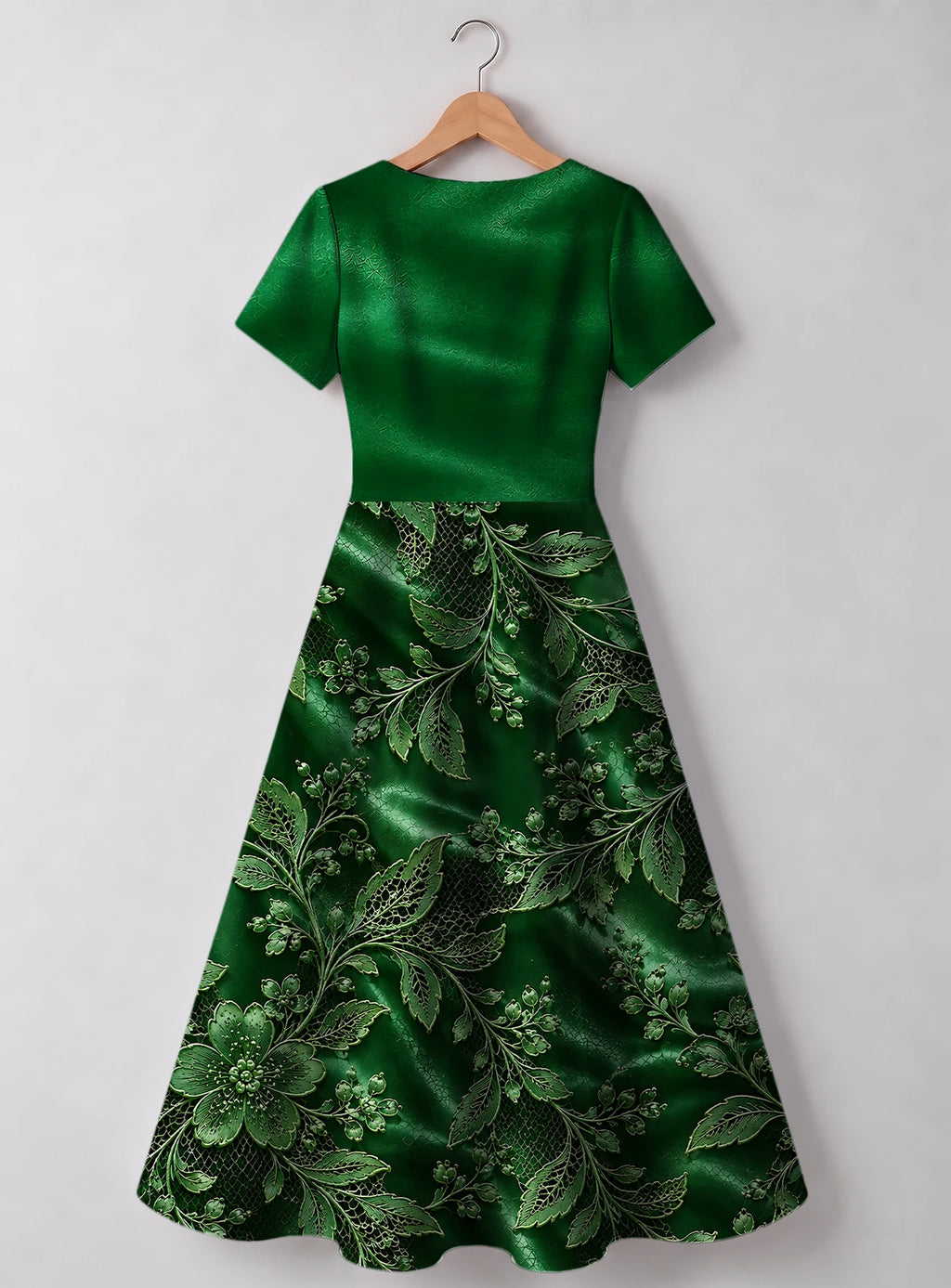 "Zabarajadi" Sweetheart Midi Dress — back flat