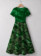 "Zabarajadi" Sweetheart Midi Dress — back flat