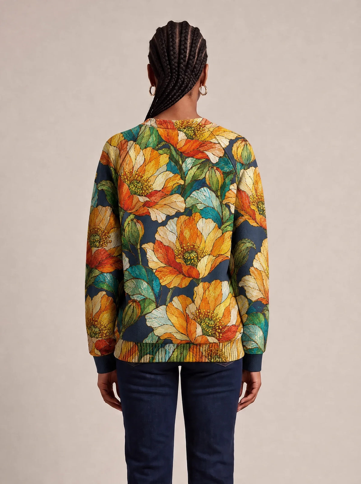"Zafarani" Sweatshirt — back view on model