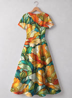 "Zafarani" Sweetheart Midi Dress — back flat