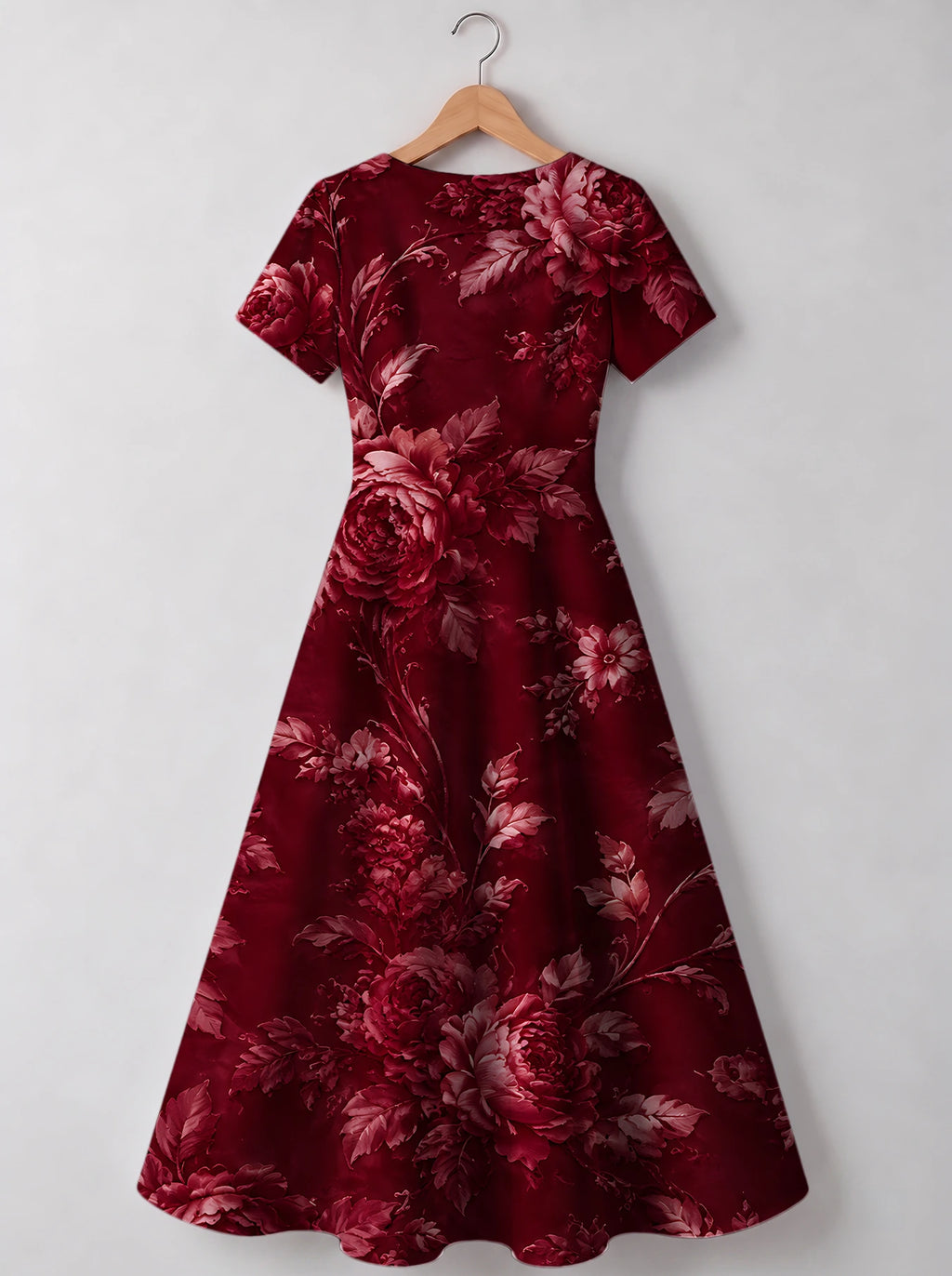 "Zahabu" Sweetheart Midi Dress — back view