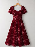 "Zahabu" Sweetheart Midi Dress