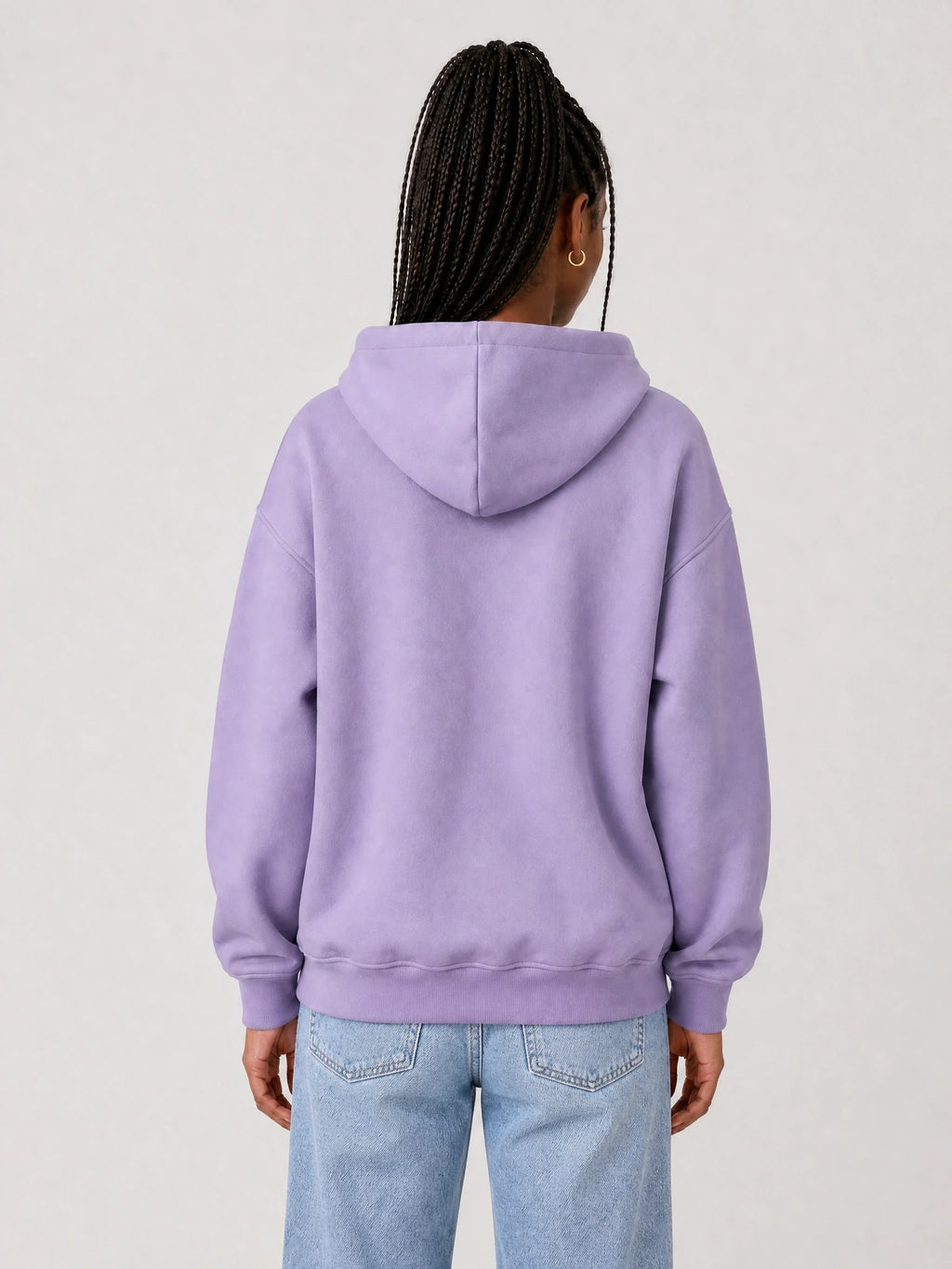 "Zambarau" Hoodie — back view on model
