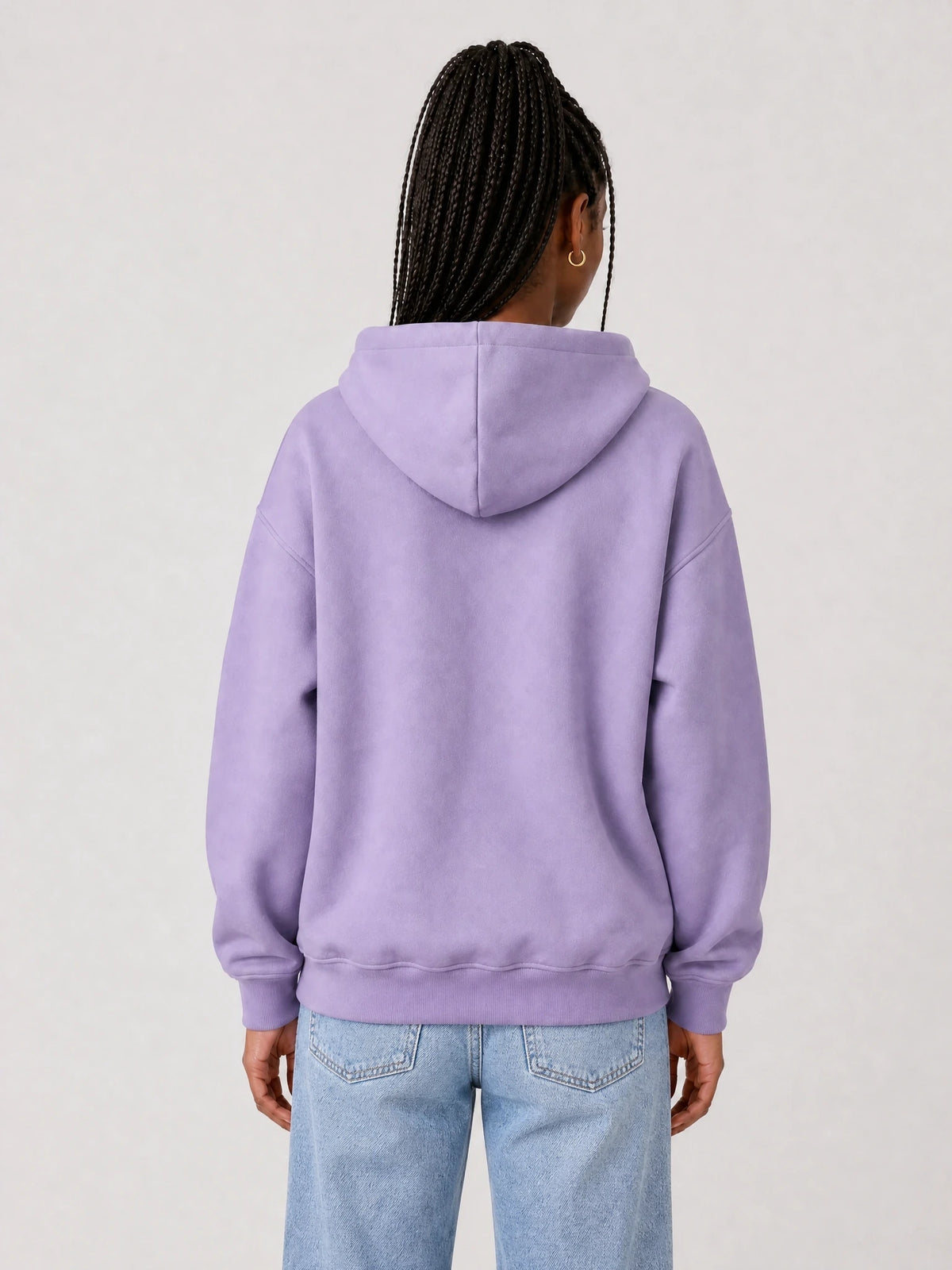 "Zambarau" Hoodie — back view on model