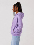 "Zambarau" Hoodie — side view on model