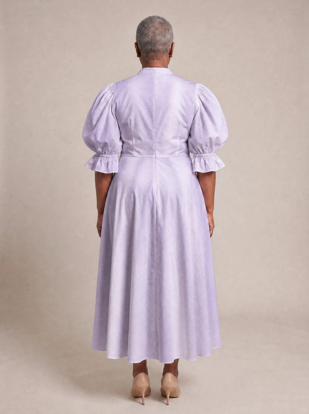 "Zambarau" Puff Sleeve Dress