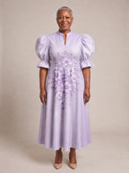 "Zambarau" Puff Sleeve Dress