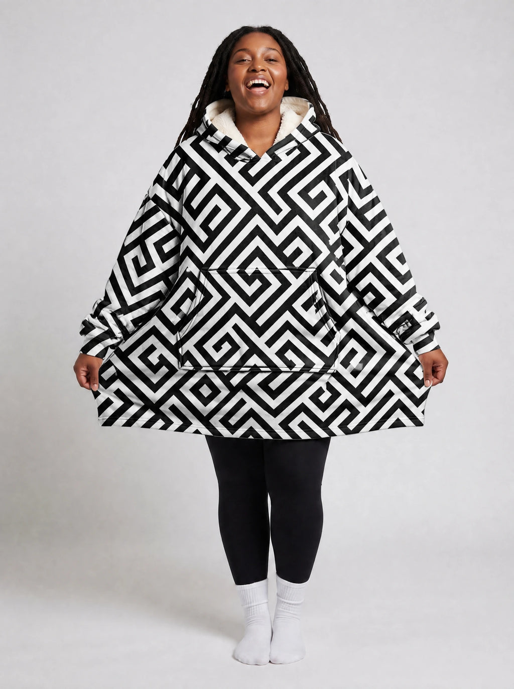 "Zamu" Blanket Hoodie — front