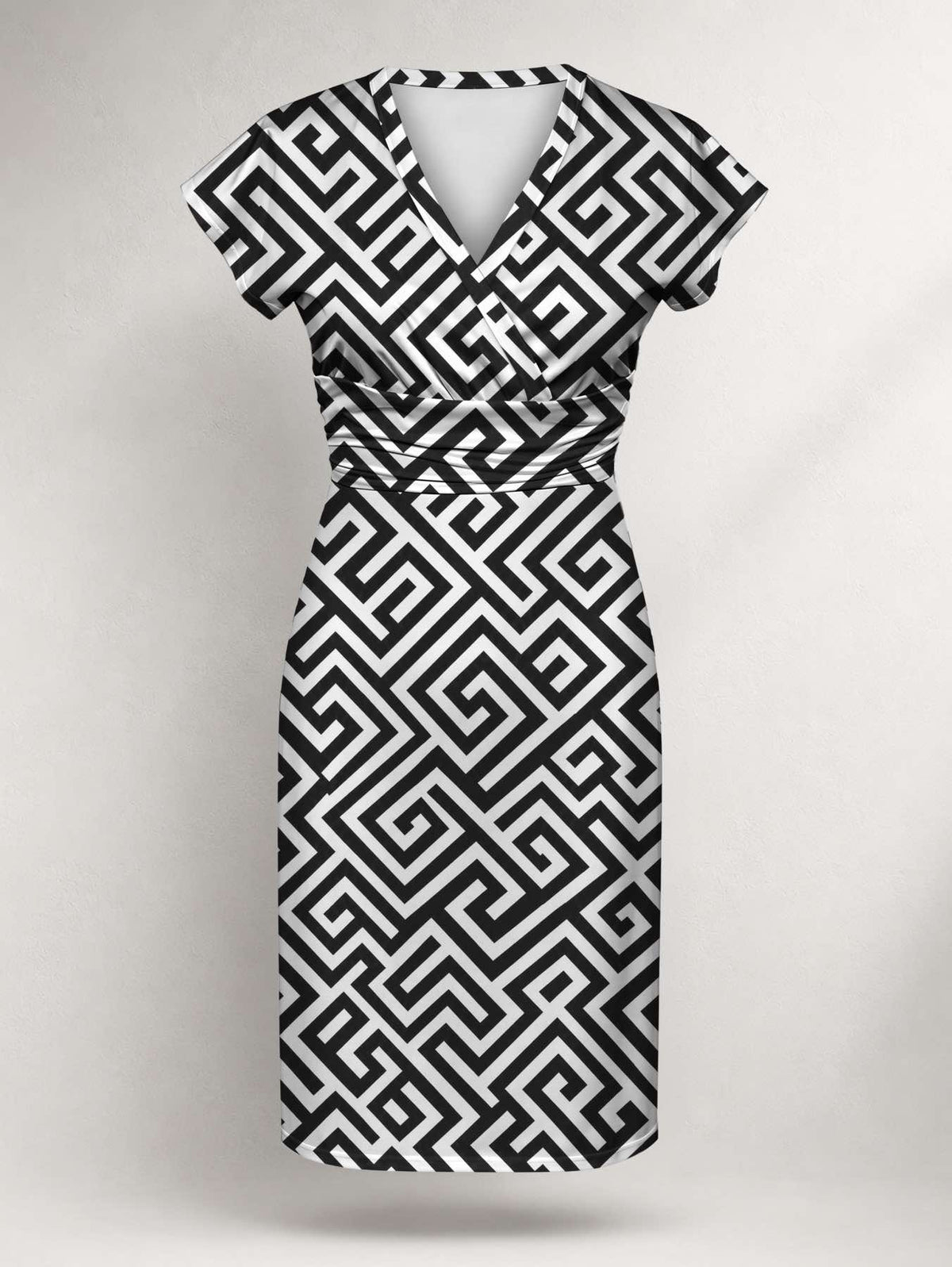 "Zamu" Cap Sleeve Midi Dress