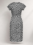 "Zamu" Cap Sleeve Midi Dress Promo