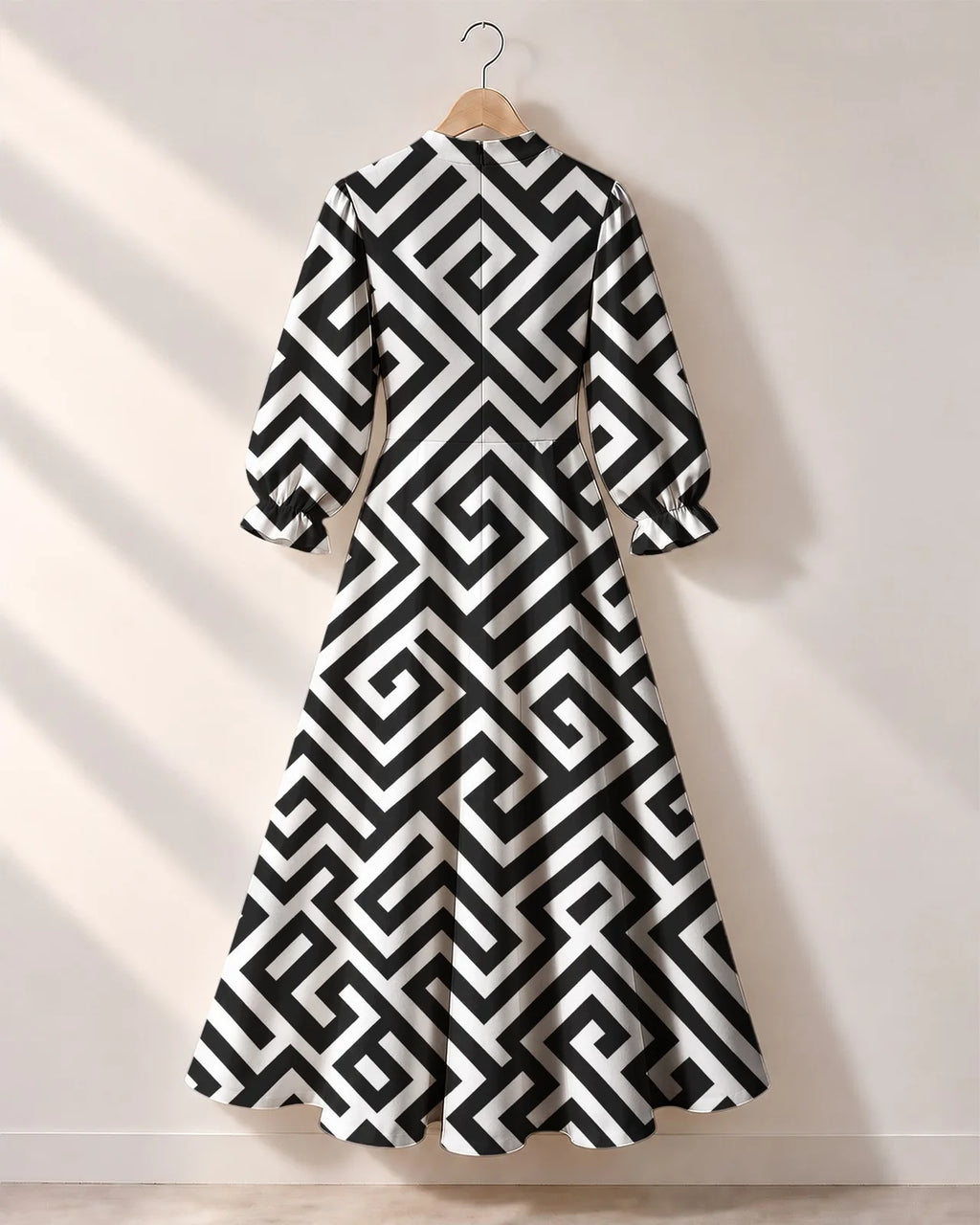 "Zamu" Long Puff Sleeve Dress