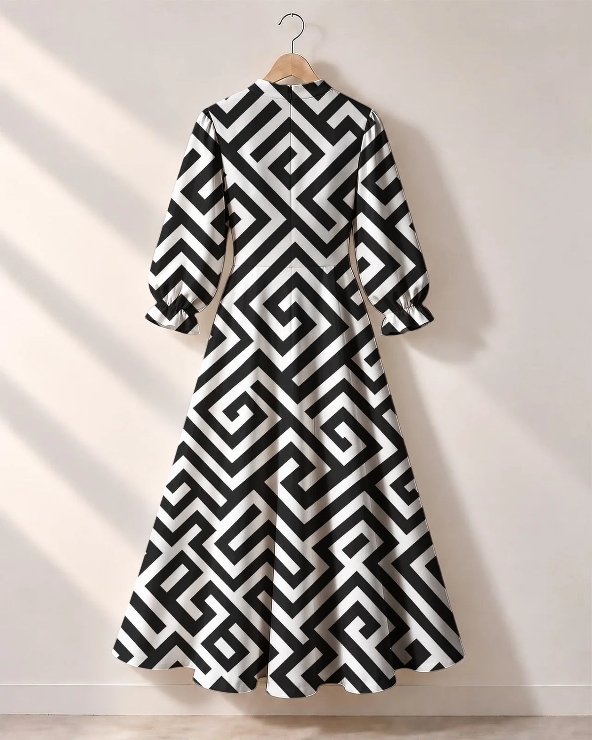 "Zamu" Long Puff Sleeve Dress