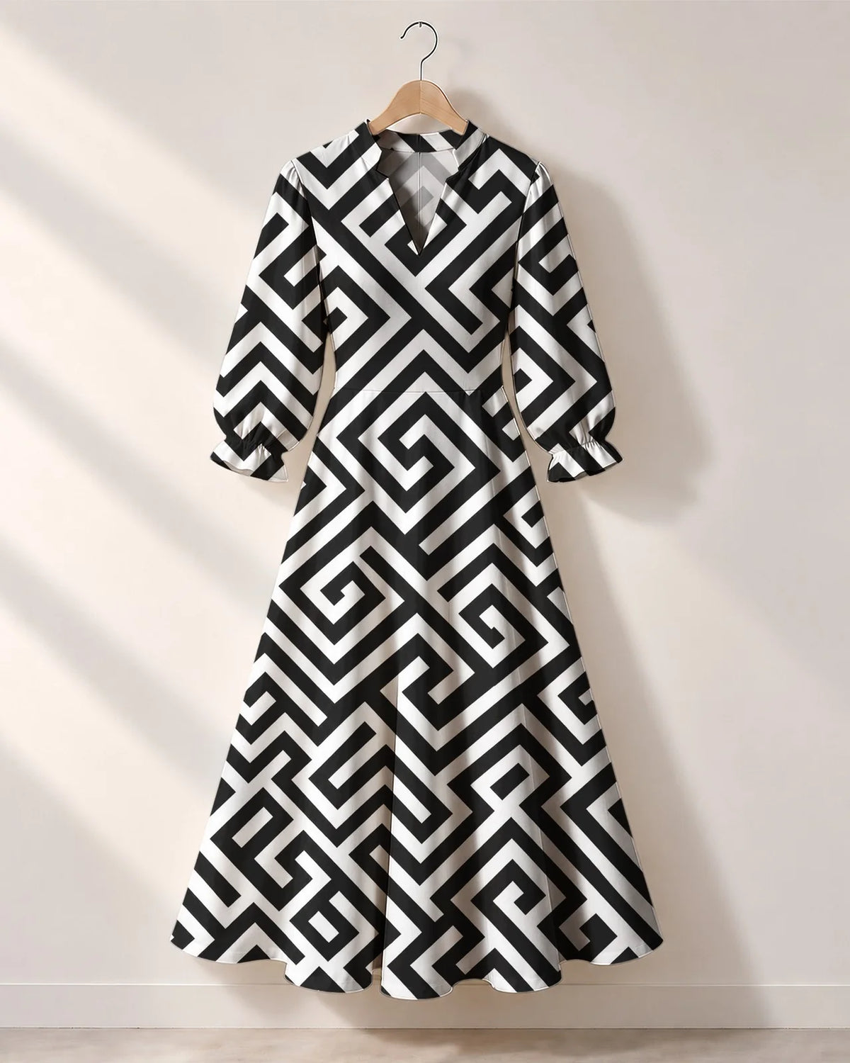 "Zamu" Long Puff Sleeve Dress
