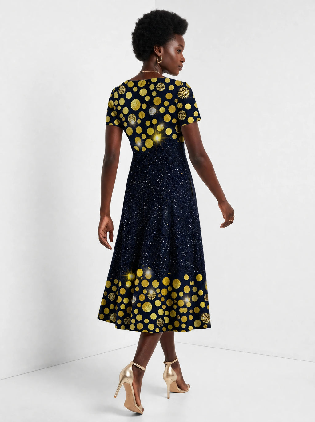 "Zawadi" Sweetheart Midi Dress