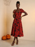 "Zimwi" Halloween Sweetheart Midi Dress Promo