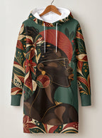 "Zuhura" Hoodie Dress — front flat