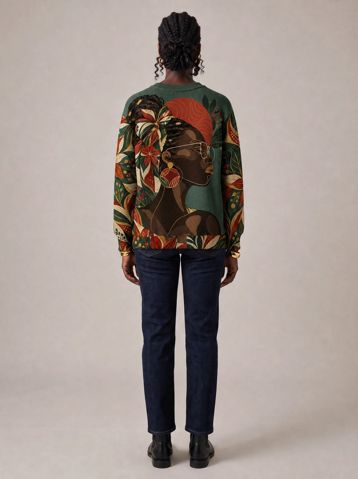 "Zuhura" Sweatshirt — back view on model