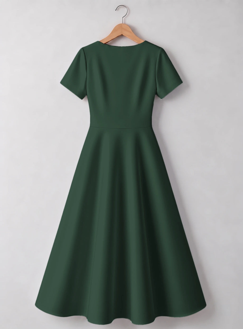 "Zuhura" Sweetheart Midi Dress — back flat