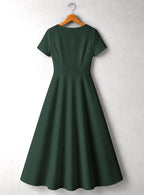 "Zuhura" V Neck Midi Dress Promo