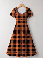 "Zulia" Halloween Sweetheart Midi Dress