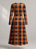 "Zulia" Halloween Long Sleeve Midaxi Dress