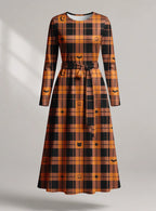 "Zulia" Halloween Long Sleeve Midaxi Dress