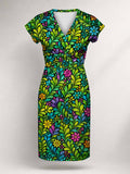 "Zumaridi" Cap Sleeve Midi Dress Promo